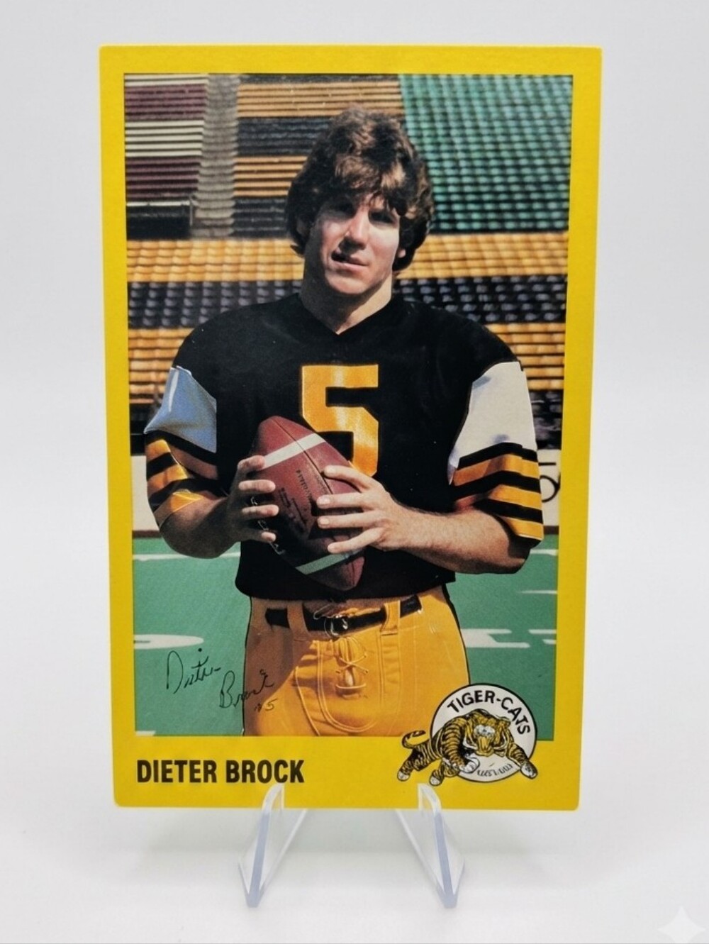 1984 🏈 Dieter Brock JOGO Jumbo / Post Card — Hamilton Tiger-Cats CFL Football